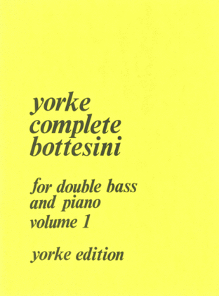 Book cover for Complete Bottesini Vol. 1