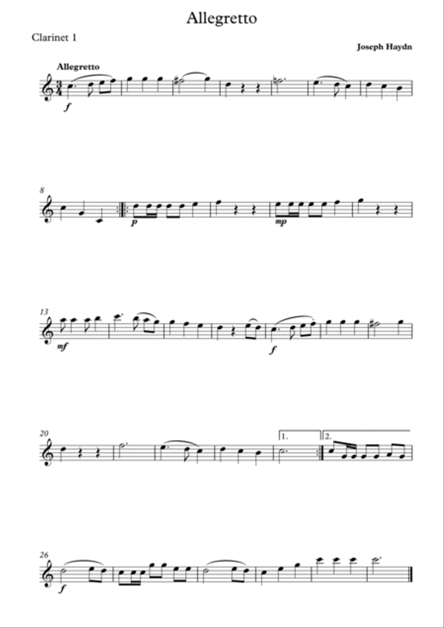Allegretto Allegretto Clarinet Trio scores gallery preview page 3