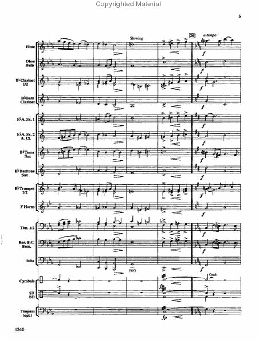 By Dawn's Early Light Concert Band scores gallery preview page 6