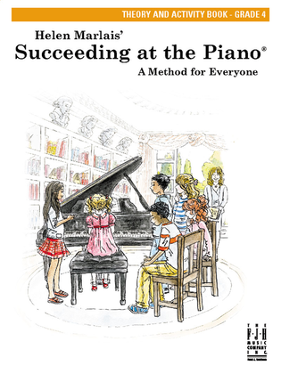 Book cover for Succeeding at the Piano, Theory and Activity Book - Grade 4