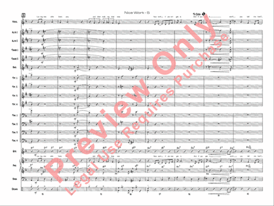 Nice Work If You Can Get It Jazz Ensemble scores gallery preview page 8