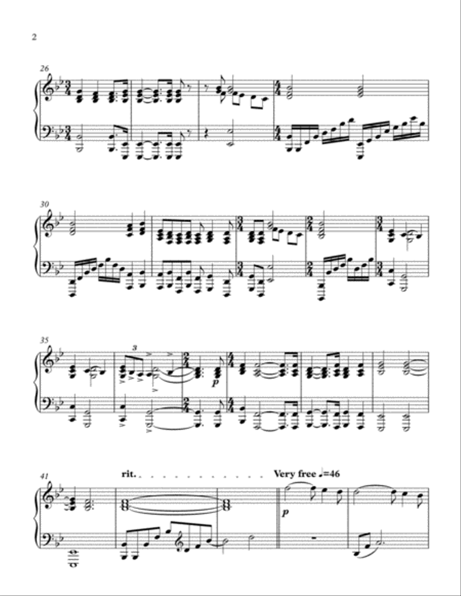 Peaceful Love Peaceful Love Piano Solo scores gallery preview page 2