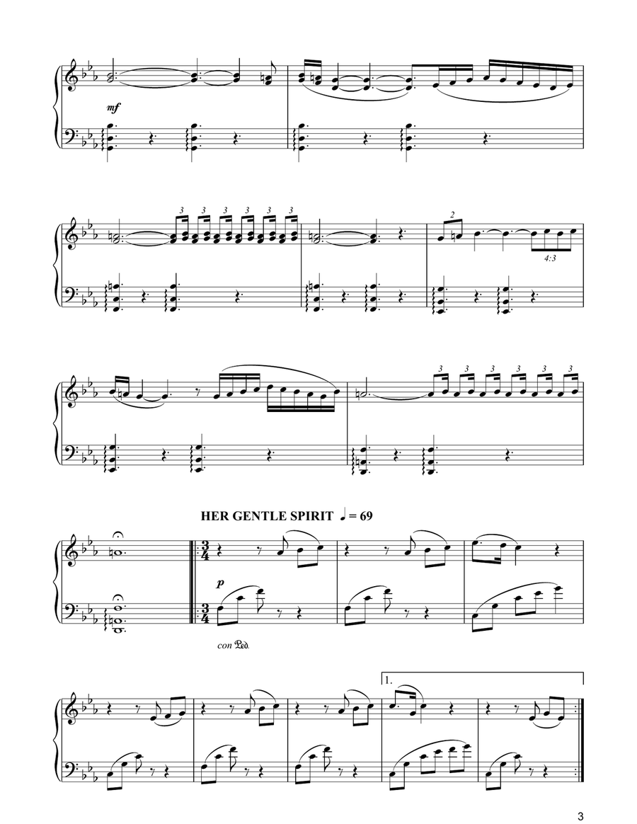 With Wand'ring Steps (from The Merchant Of Venice) Piano Solo scores gallery preview page 3