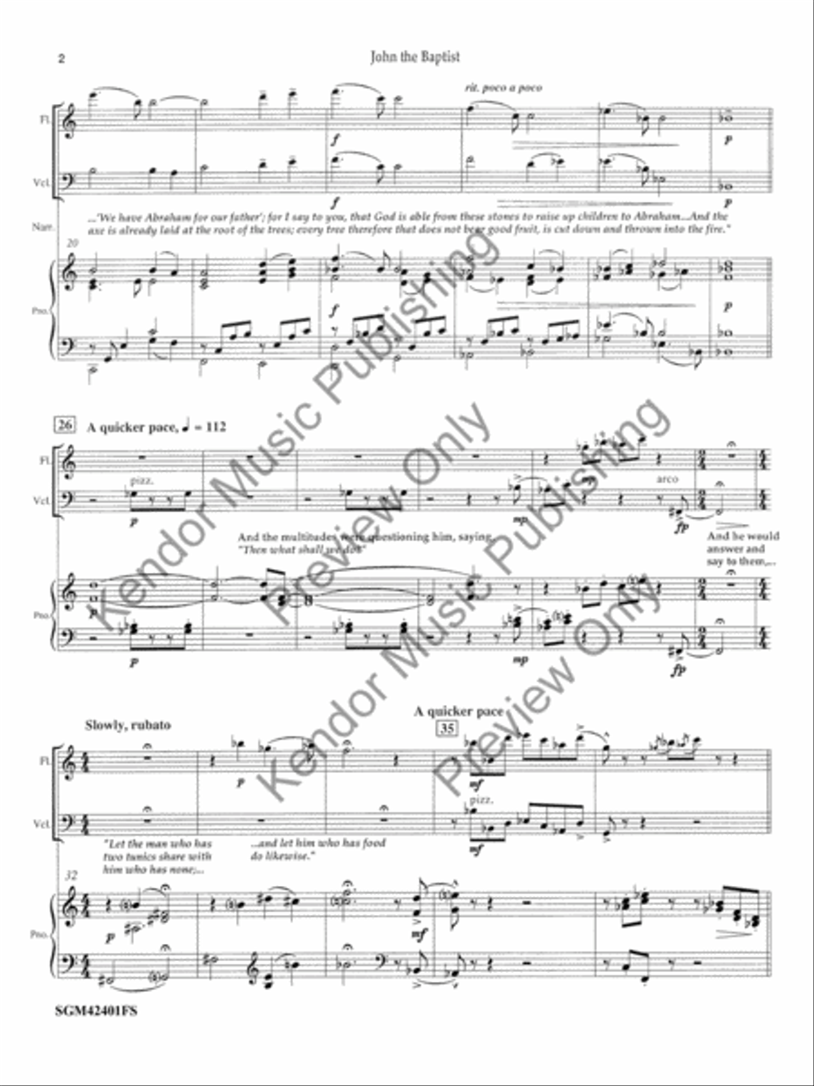 John the Baptist John the Baptist Small Ensemble scores gallery preview page 3