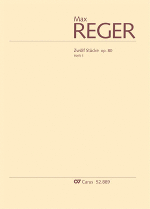 Book cover for Reger: Zwolf Stucke op. 80, Heft 1