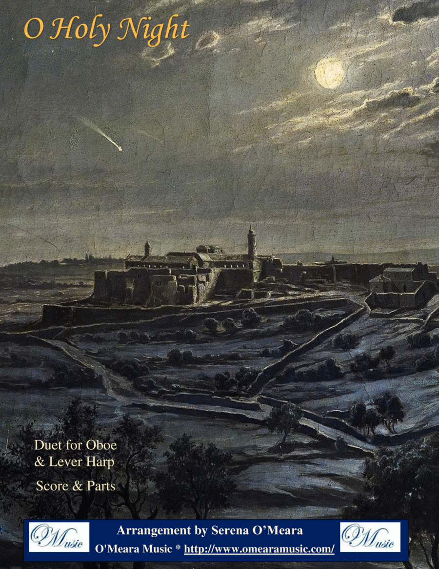 O Holy Night, Duet for Oboe & Lever Harp by Adolphe-Charles Adam Oboe - Digital Sheet Music
