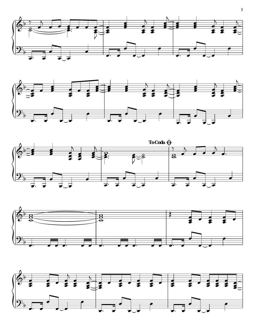 Bleeding Love Piano Solo scores gallery preview page 3