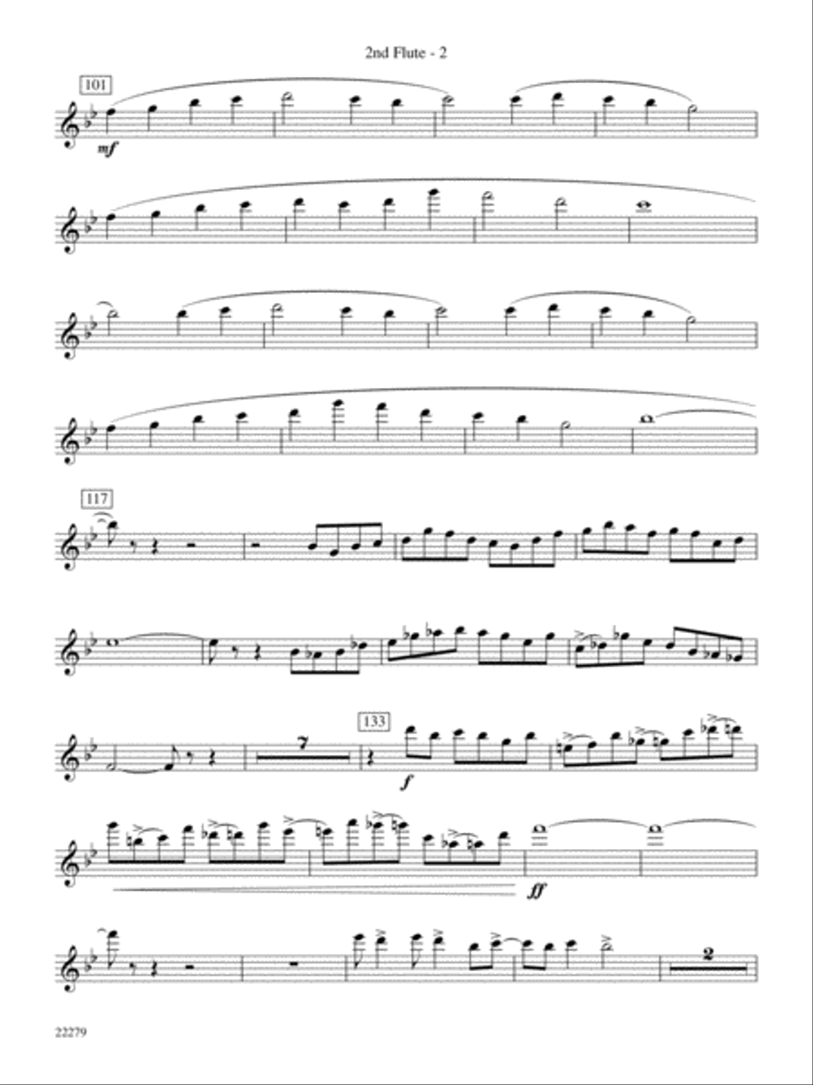 Bayou Breakdown: 2nd Flute Concert Band scores gallery preview page 2
