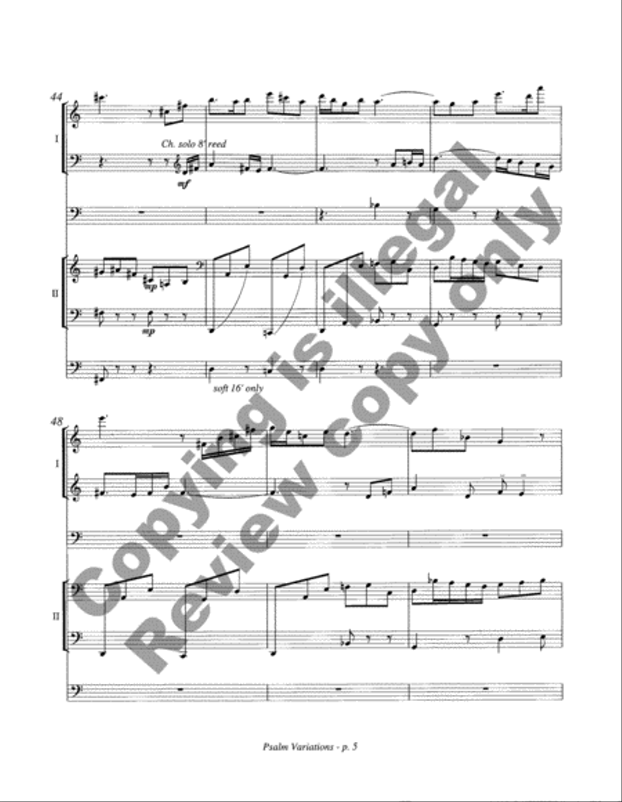 Psalm Variations Organ scores gallery preview page 6