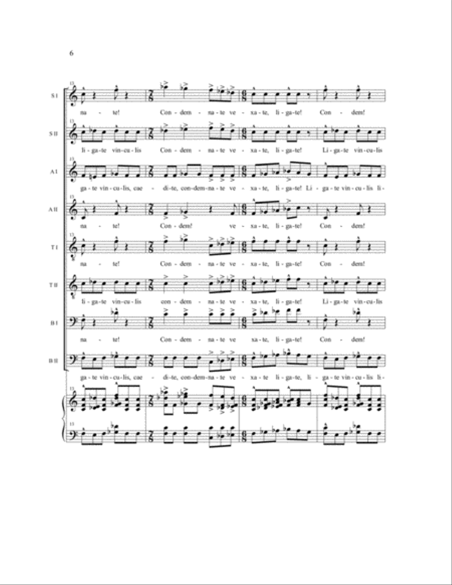 The Conversion of Saul SSAATTBB scores gallery preview page 13