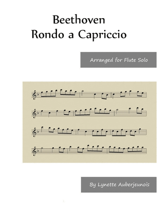 Book cover for Rondo a Capriccio, op. 129 - Flute Solo