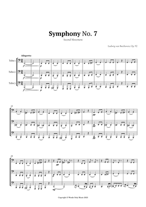 Book cover for Symphony No. 7 by Beethoven for Tuba Trio