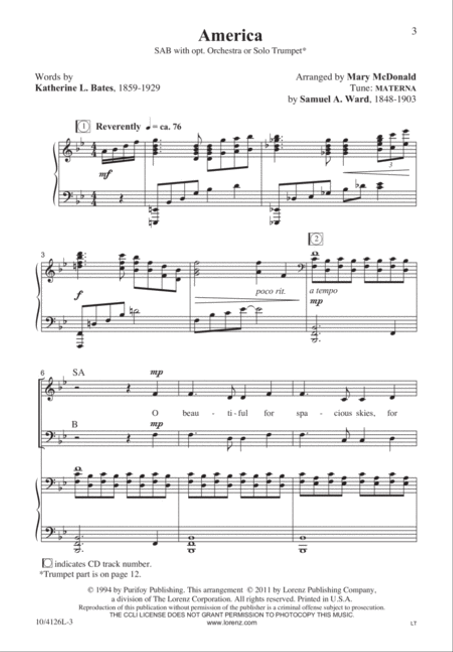 America 3-Part scores gallery preview page 3