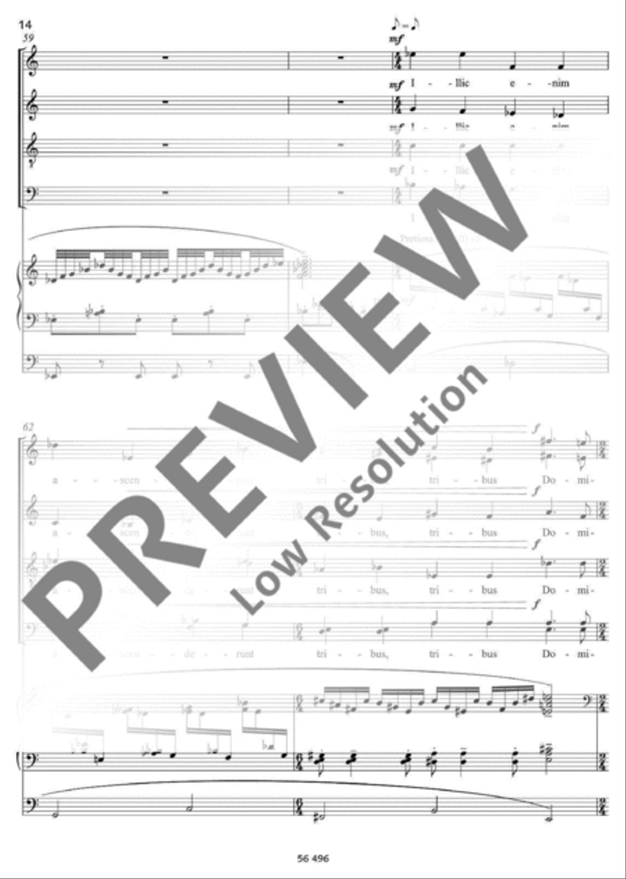 Laetatus sum 4-Part scores gallery preview page 15