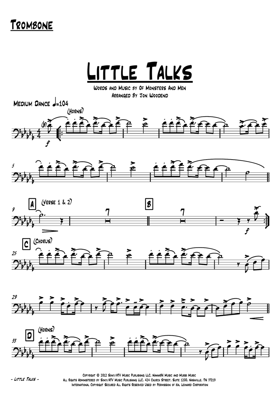 Little Talks Jazz Ensemble scores gallery preview page 2