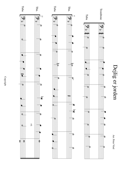 Danske julesalmer for Brass Kvartet arranged by Peter Vind image number null