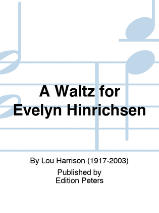 Book cover for A Waltz for Evelyn Hinrichsen