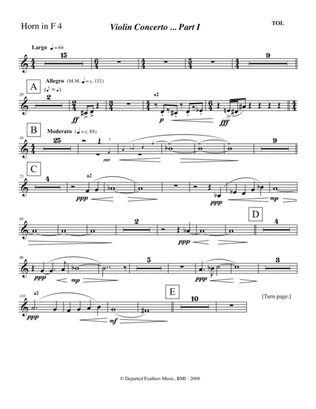 Violin Concerto (2009) Horn in F part 4