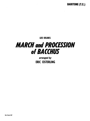 Book cover for March and Procession of Bacchus: Baritone T.C.