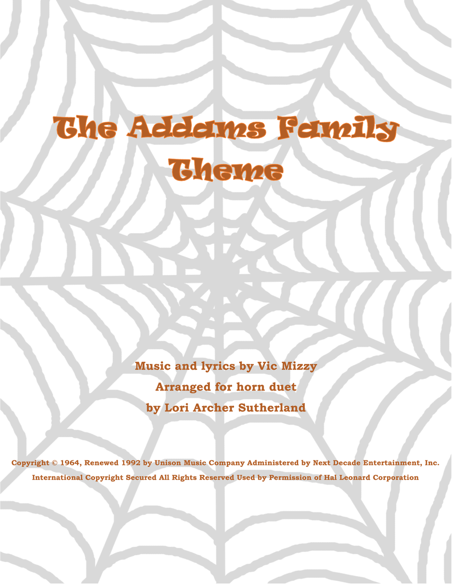 The Addams Family Theme Brass Duet scores gallery preview page 1