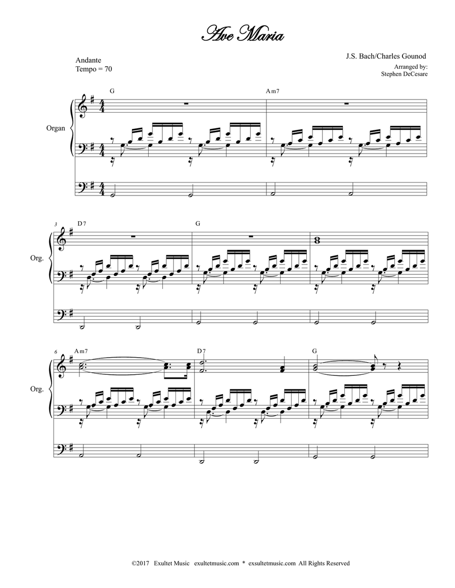 Ave Maria (Organ Solo) Ave Maria (Organ Solo) Organ Solo scores gallery preview page 2
