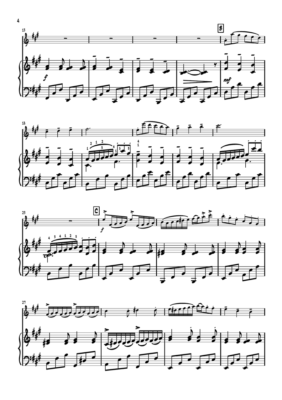 Rondo Dondo (Fl. and Piano) Flute Solo scores gallery preview page 4