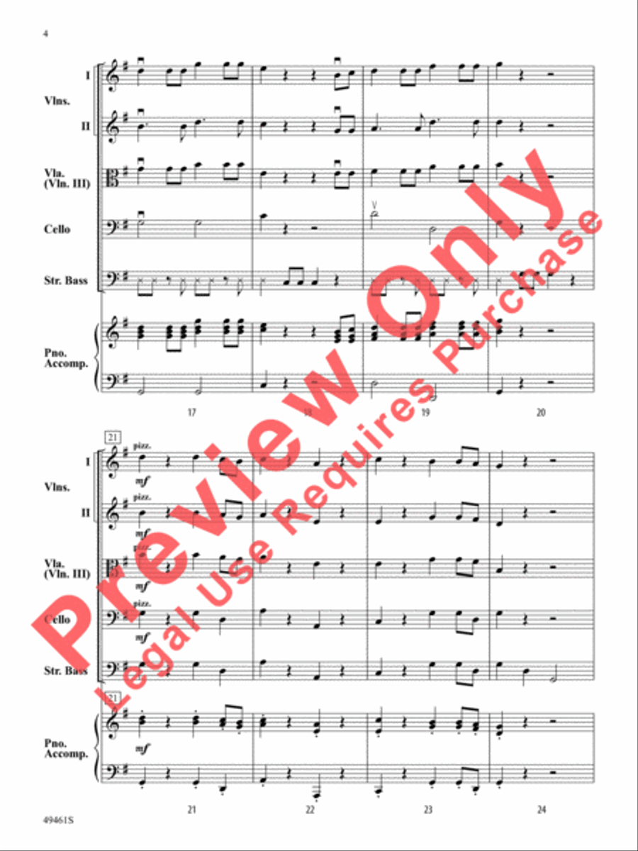 Dance of the Bowless Basses String Orchestra scores gallery preview page 5