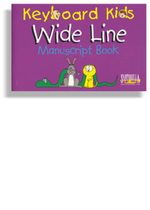 Book cover for Keyboard Kids 4 Stave "Wide Line" Manuscript