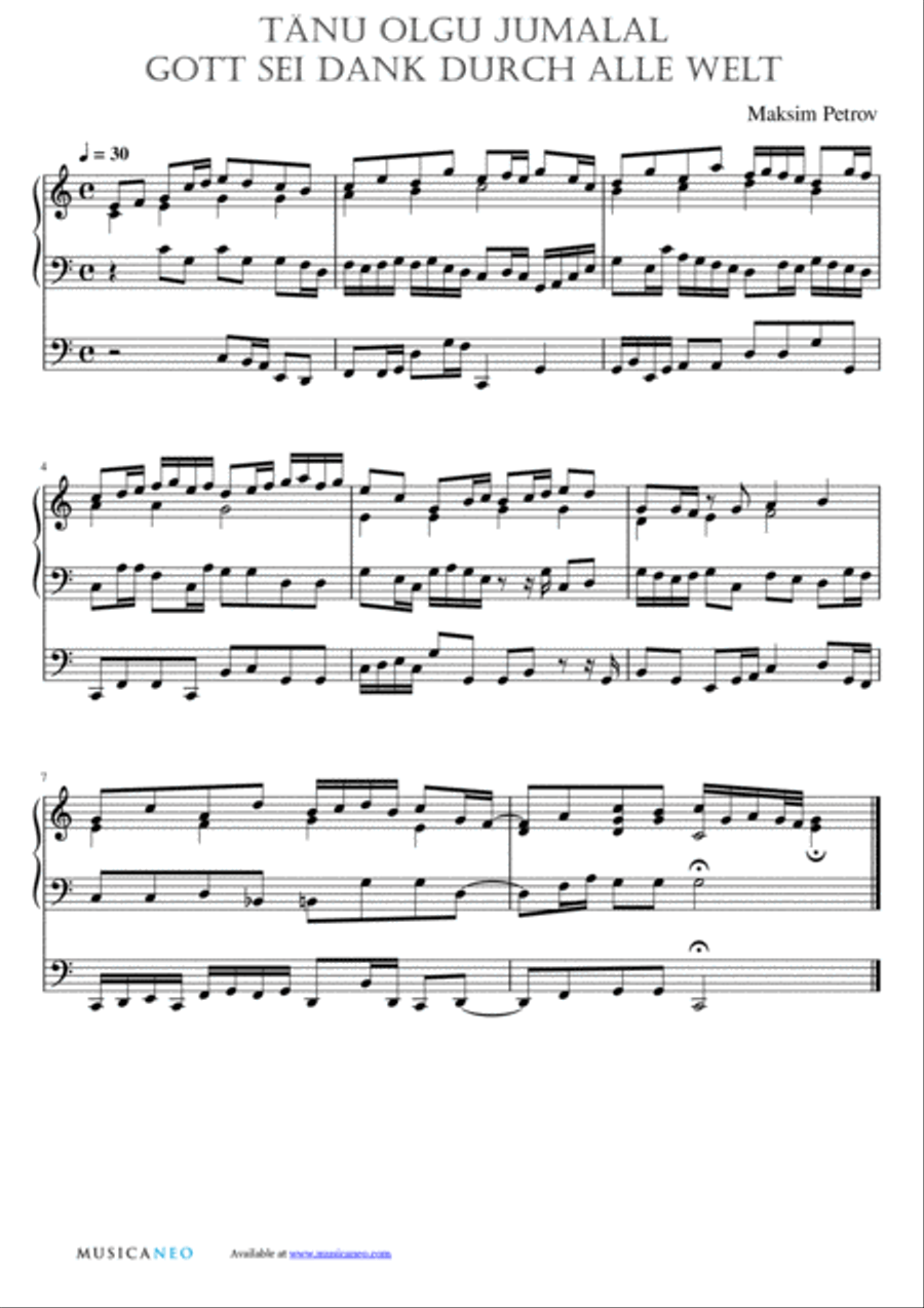 5 koraaliprelüüdi / 5 chorale preludes Organ Solo scores gallery preview page 4
