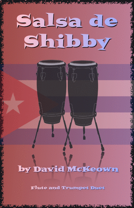 Book cover for Salsa de Shibby, for Flute and Trumpet Duet