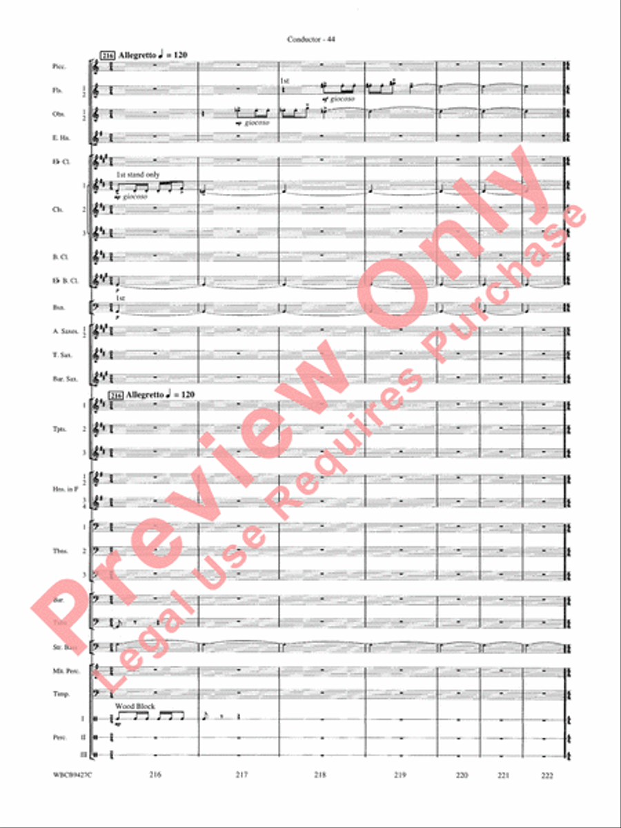 An American in Paris Concert Band scores gallery preview page 46