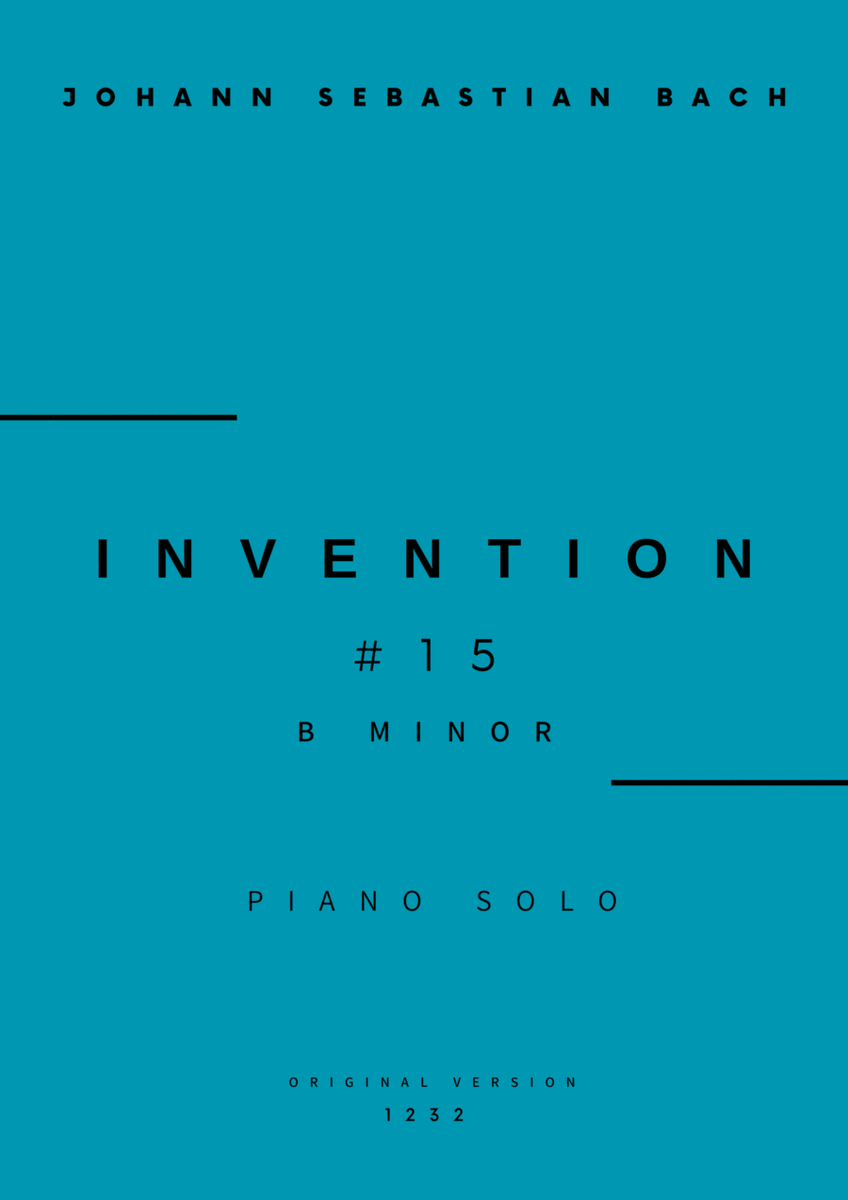 Invention No.15 in B Minor - Piano Solo (Original Version) image number null