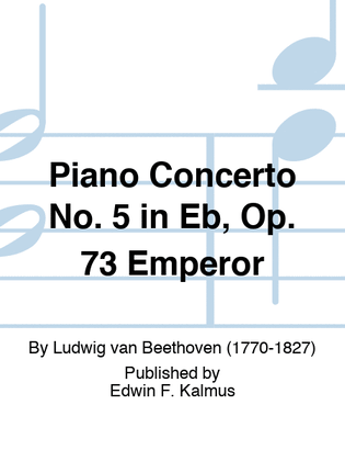 Book cover for Piano Concerto No. 5 in Eb, Op. 73 Emperor