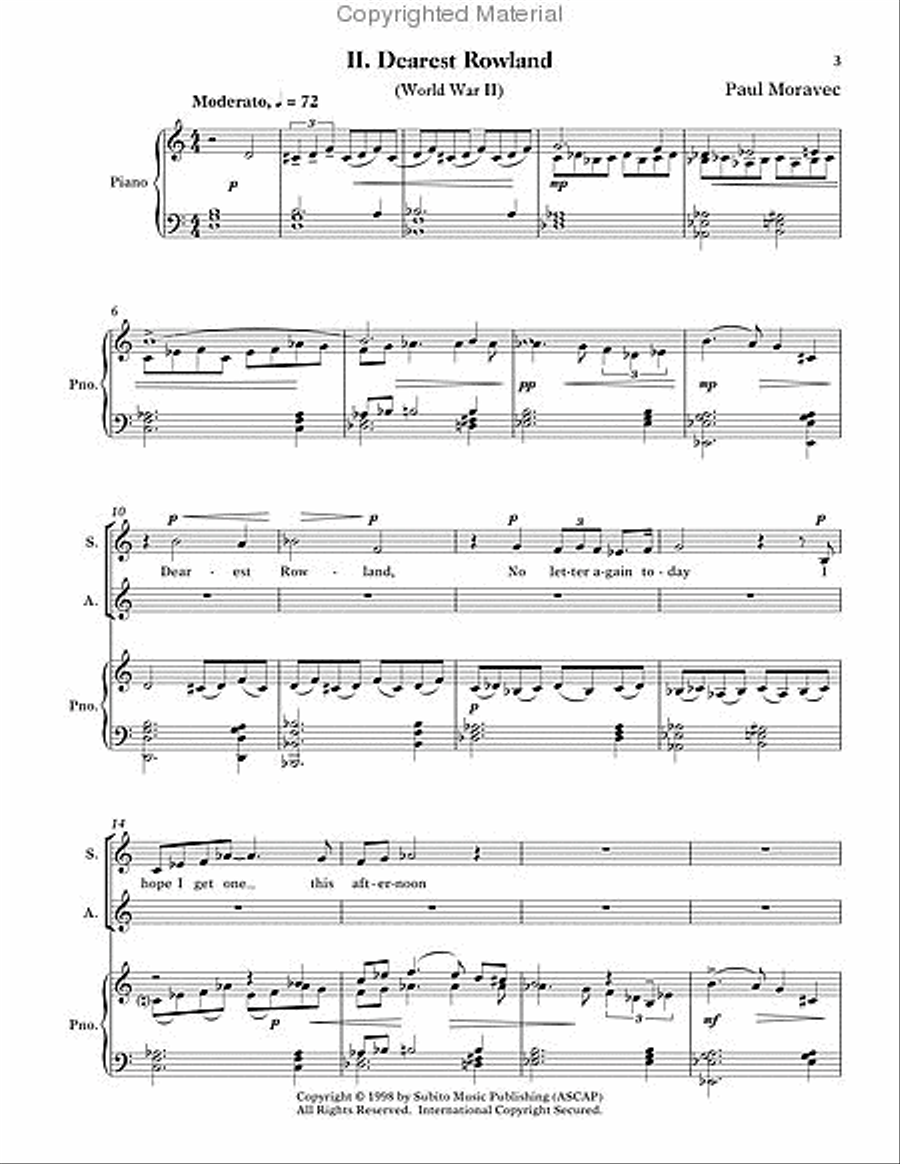 Songs of Love & War Songs of Love & War 4-Part scores gallery preview page 4