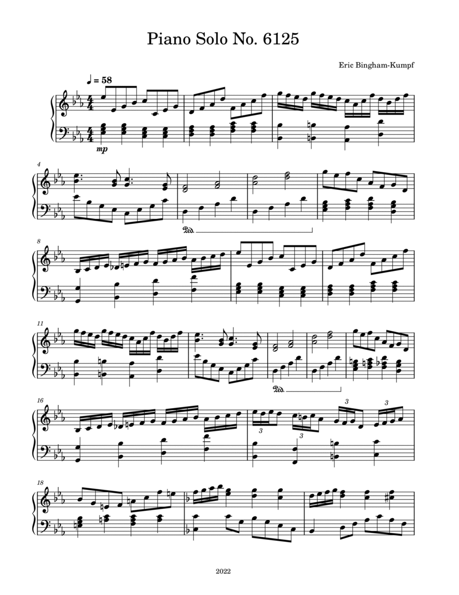 Piano Solo No. 6125 Piano Solo No. 6125 Piano Solo scores gallery preview page 1