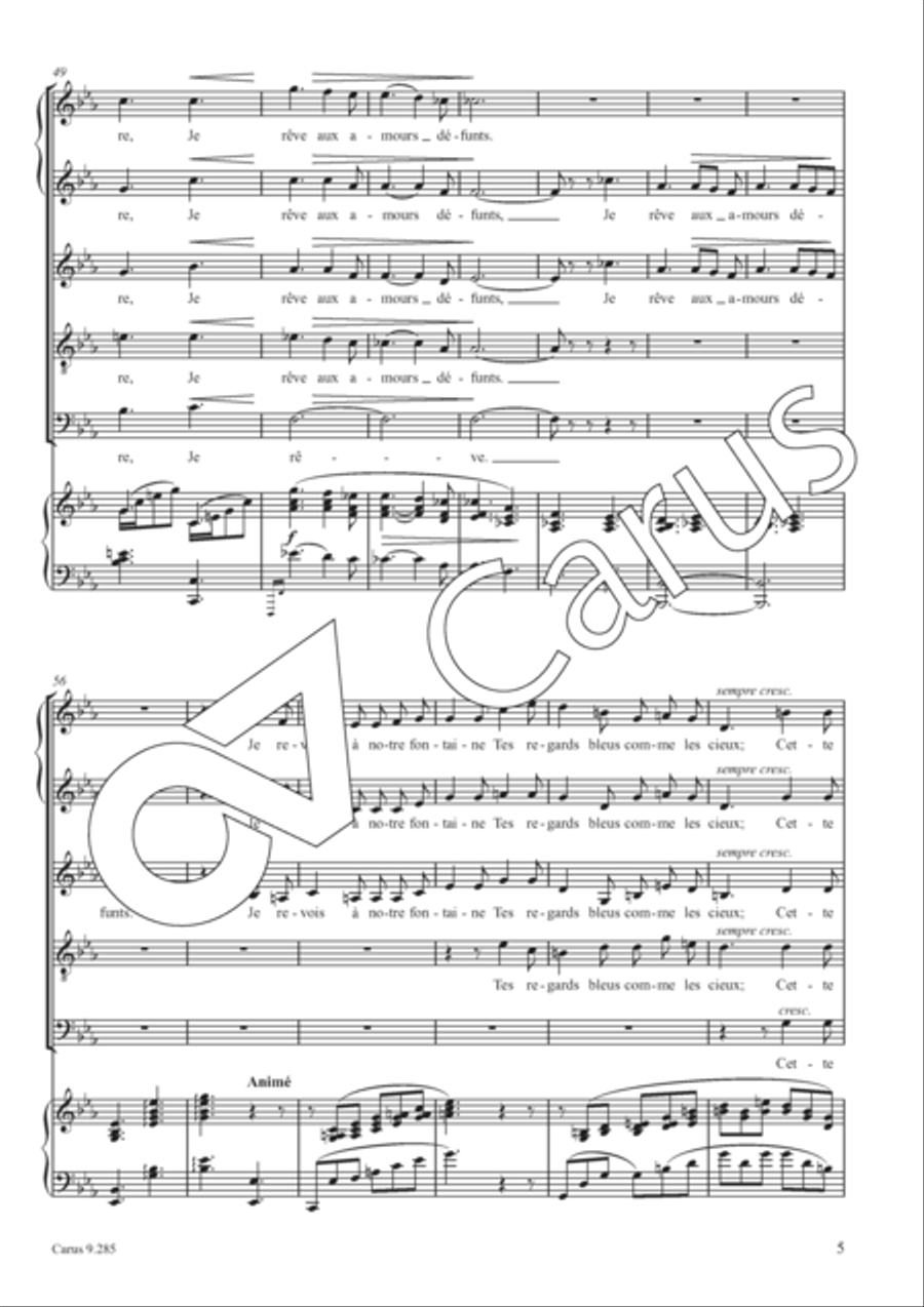 Nuit d'etoiles SSATB scores gallery preview page 6