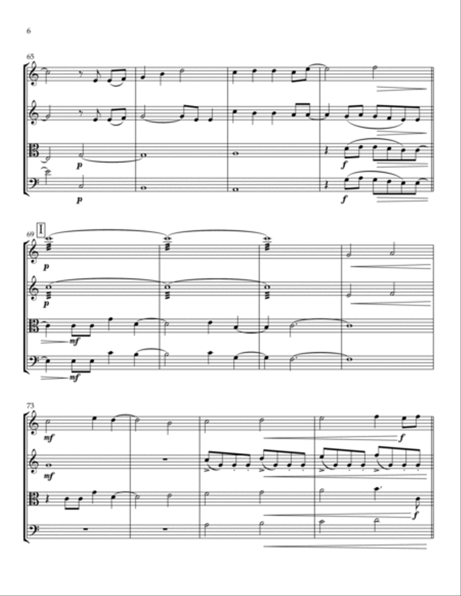 She Looks So Perfect String Quartet scores gallery preview page 6