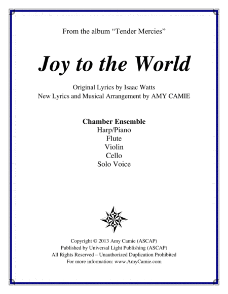 Joy to the World - Chamber Ensemble with Harp, Flute, Violin, Cello, Voice image number null