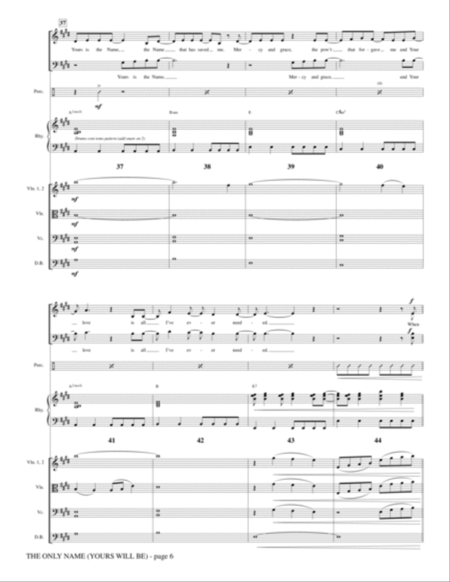The Only Name (Yours Will Be) - Full Score Choir scores gallery preview page 6