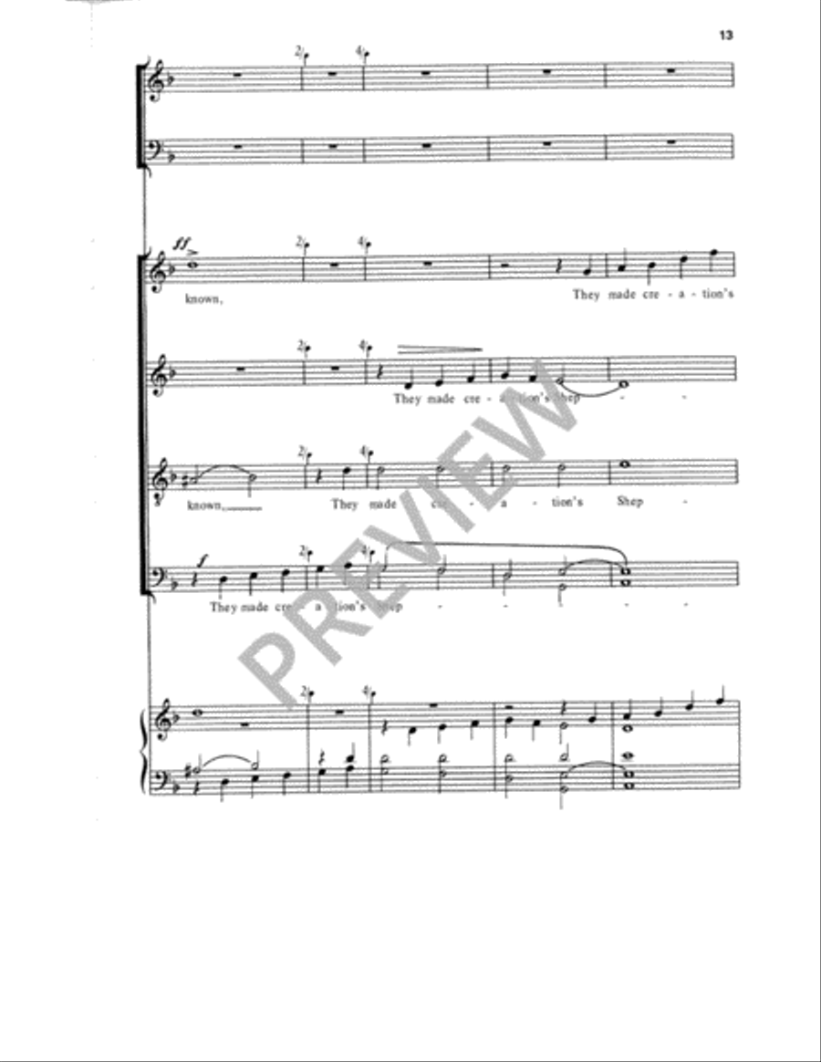 From Lands That See the Sun Arise 4-Part scores gallery preview page 14