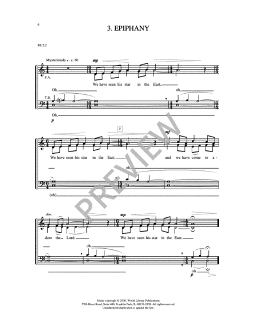 Six Choral Introits For the Church Year 4-Part scores gallery preview page 6