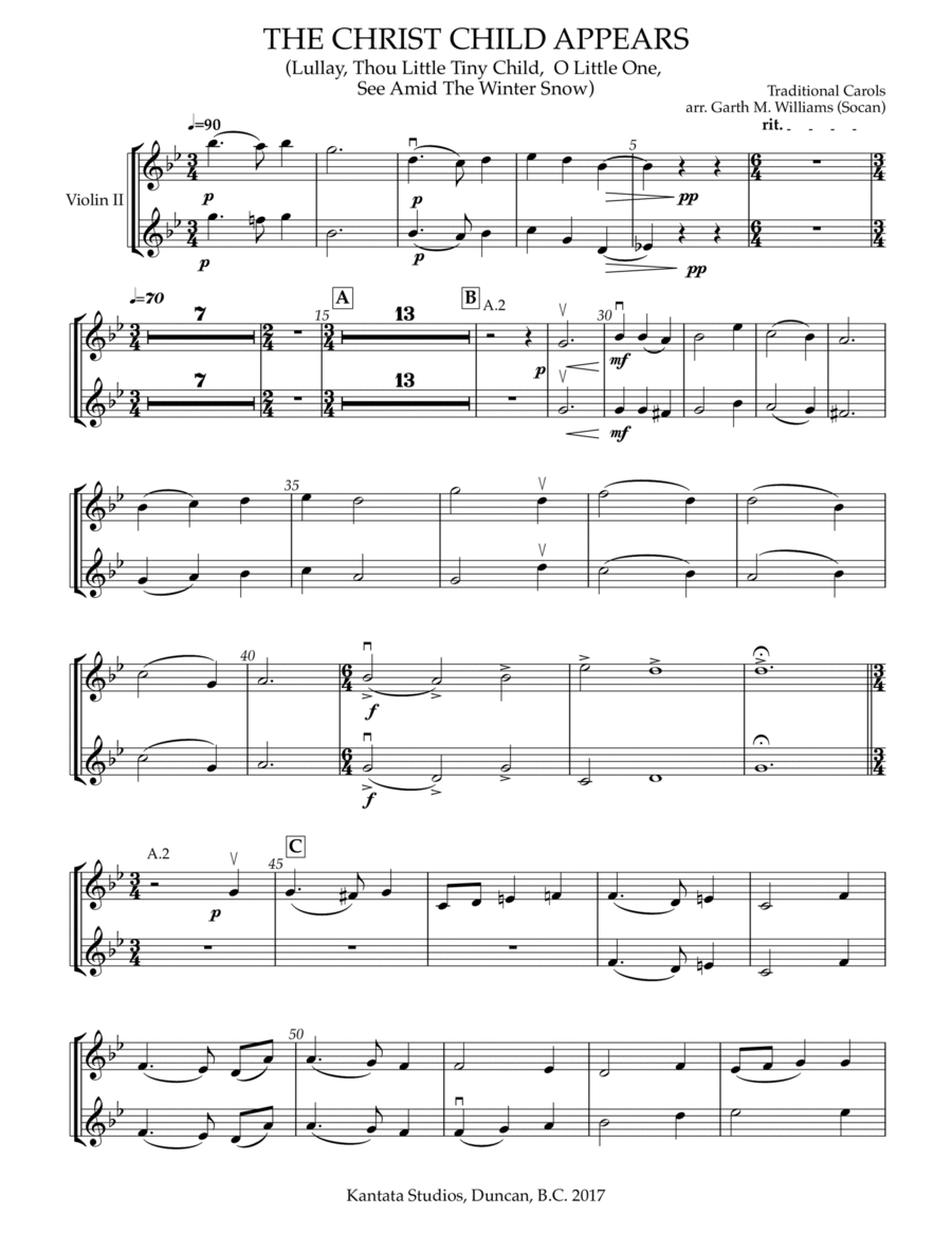 THE CHRIST CHILD APPEARS FOR STRING ORCHESTRA String Orchestra scores gallery preview page 1