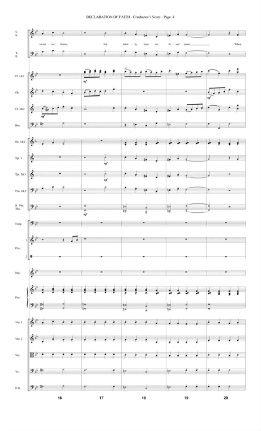 Declaration Of Faith - Score Choir scores gallery preview page 4
