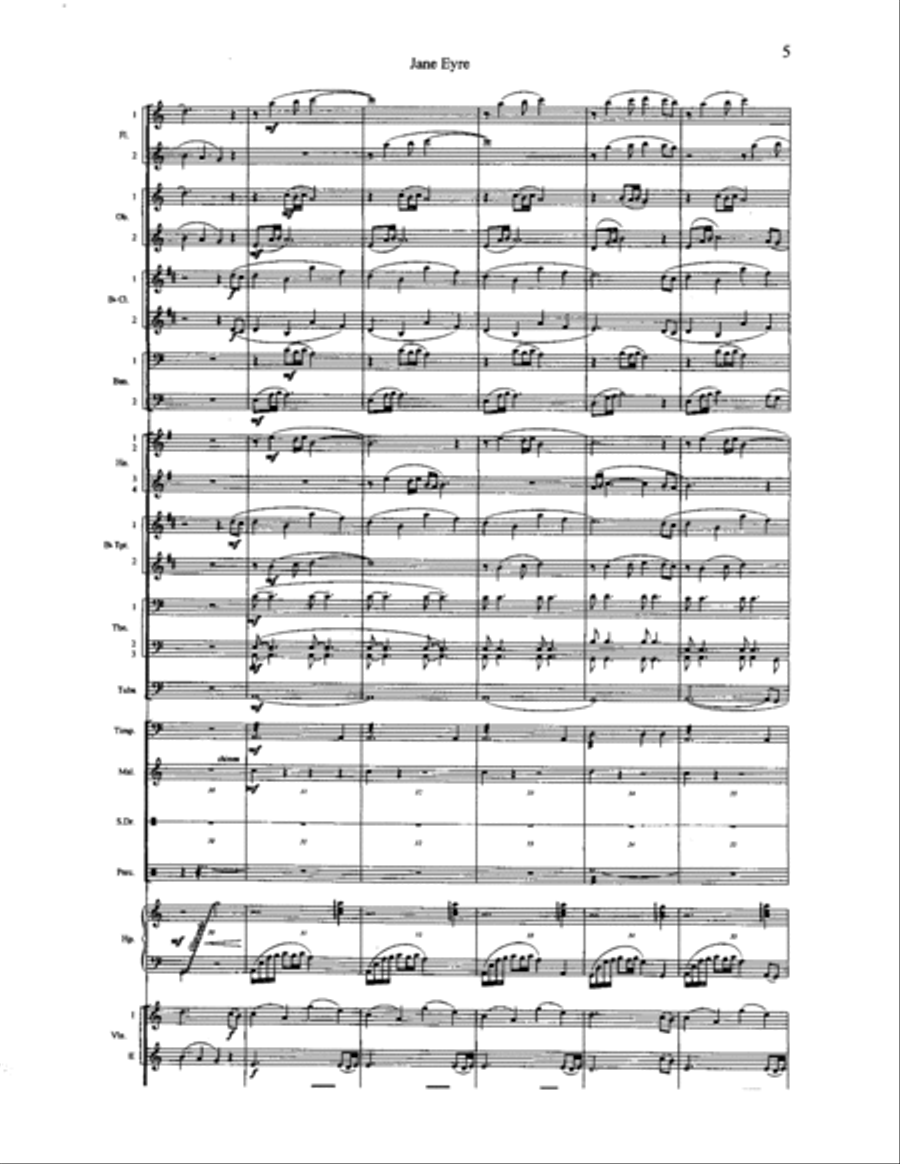 Jane Eyre: Fantasy - Overture Orchestra scores gallery preview page 6