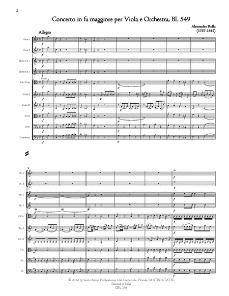 Concerto in fa maggiore, BI. 549 Viola e Orchestra