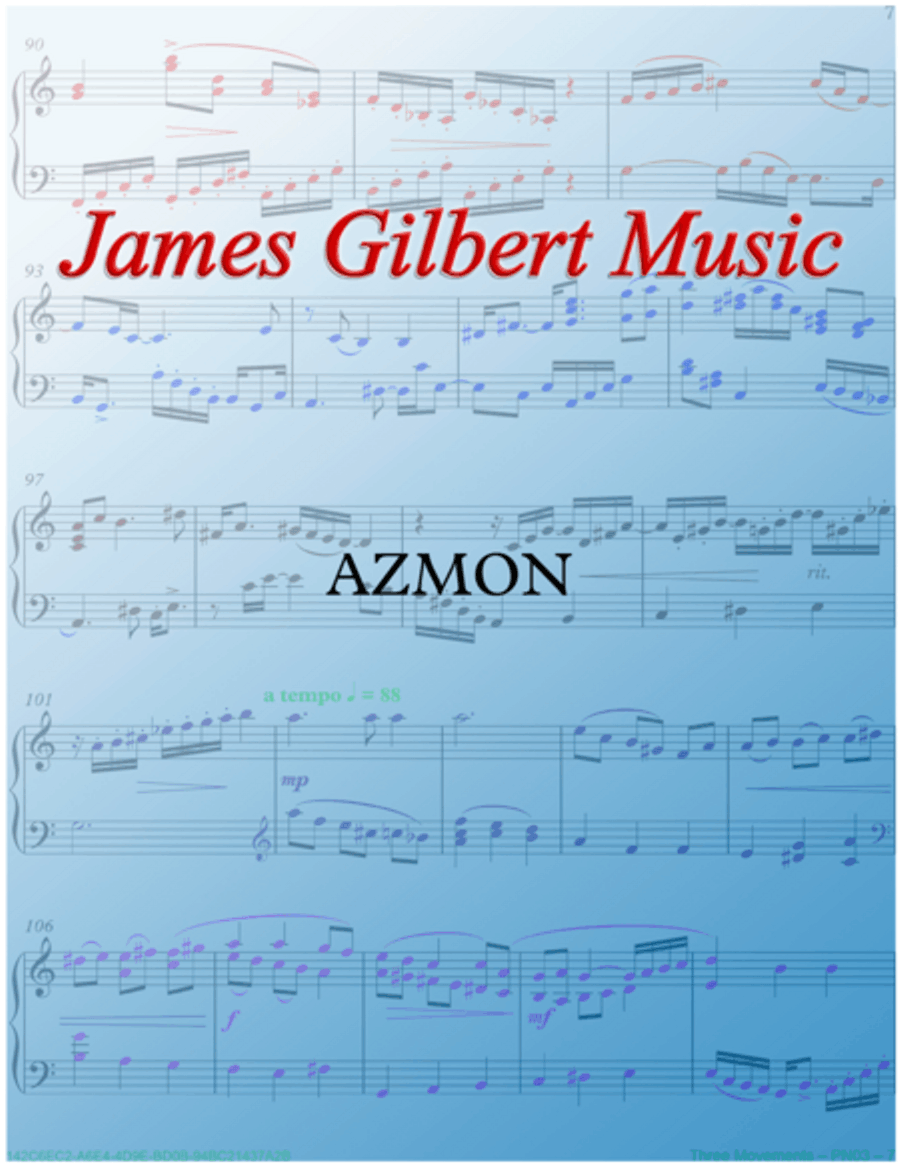 AZMON (O For A Thousand Tongues To Sing) Small Ensemble scores gallery preview page 1