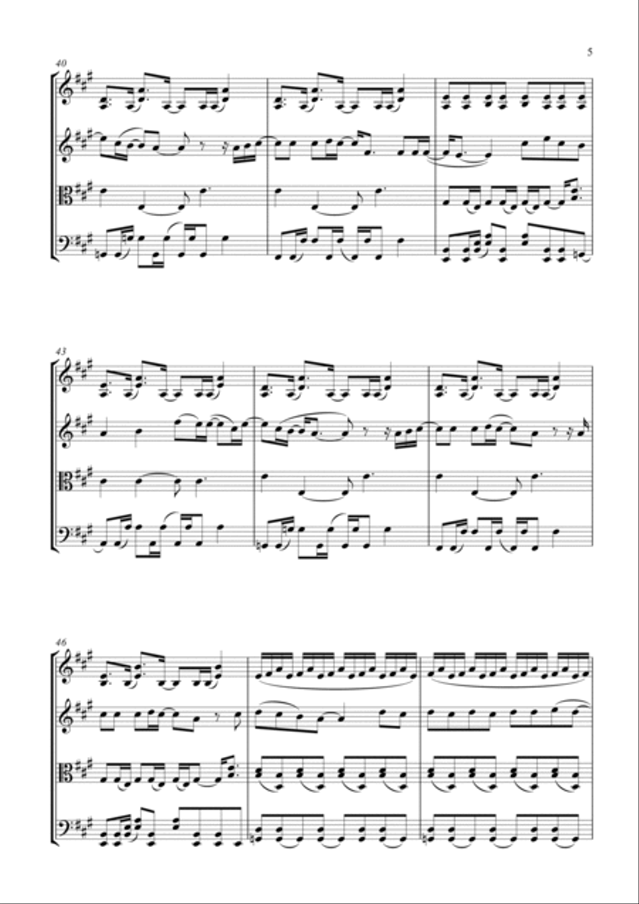Champagne Supernova String Quartet scores gallery preview page 5