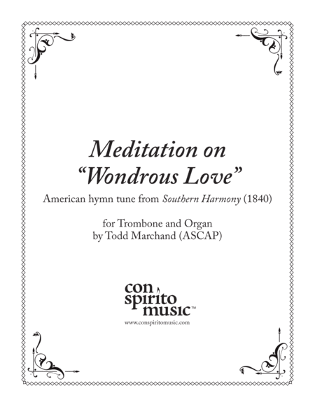 Meditation on "Wondrous Love" - trombone and organ image number null