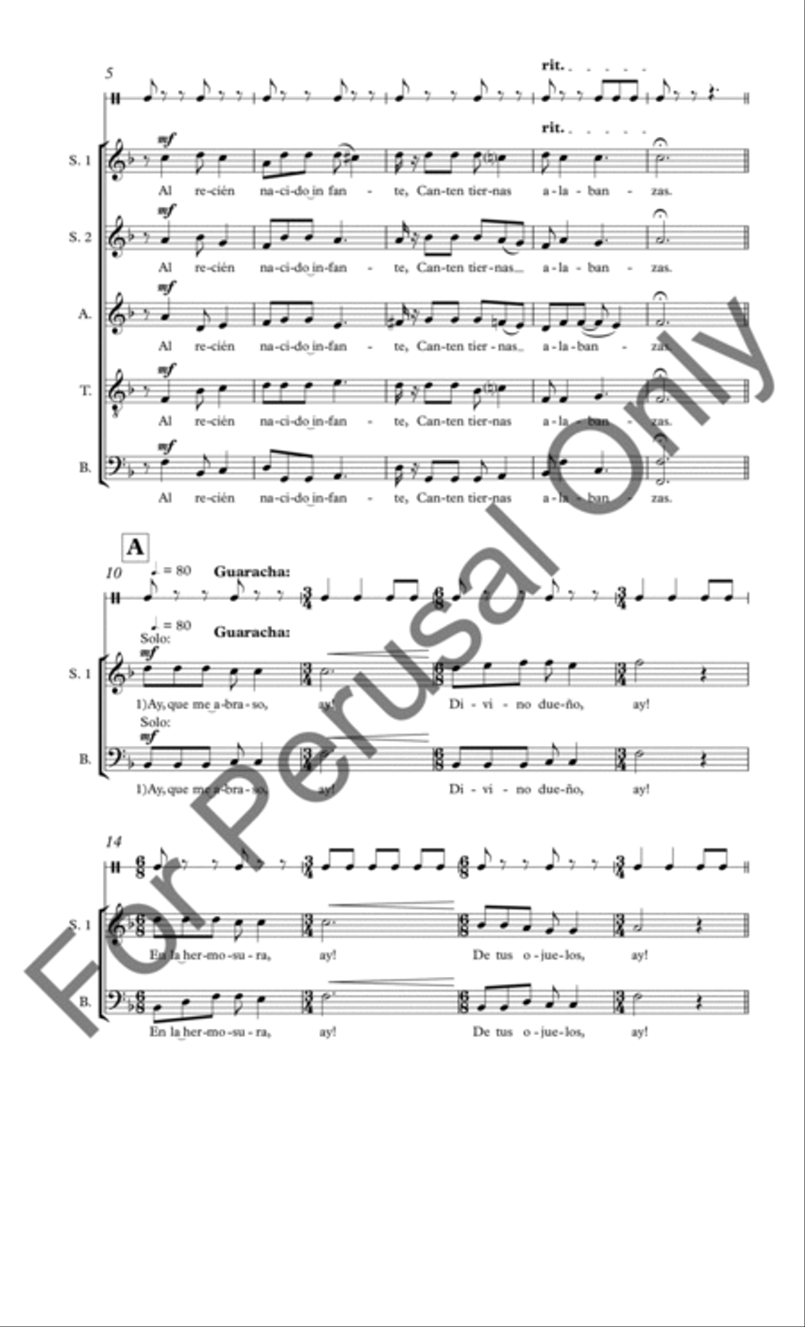 Convidando esta la noche SSATB scores gallery preview page 3