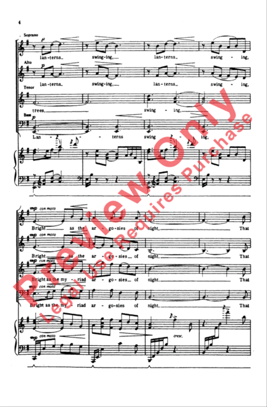 Feast of Lanterns 4-Part scores gallery preview page 3